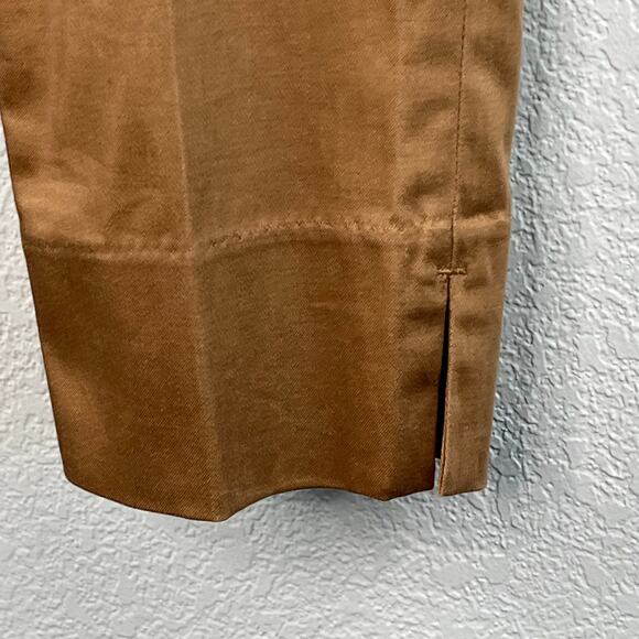 H & M Brown Slim Mid Rise Capri Chino Pants NWOT Size 6 - Picture 7 of 12